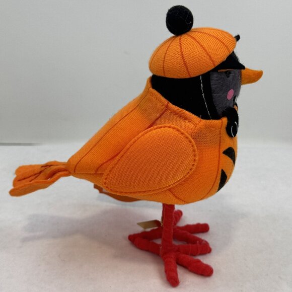 Hyde & Eek! Pawson Featherly Friends Halloween Bird Figure Pumpkin Orange  NEW - Picture 4 of 12